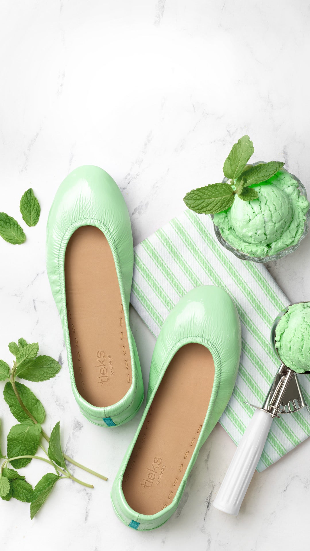 Mint green ballet on sale flats