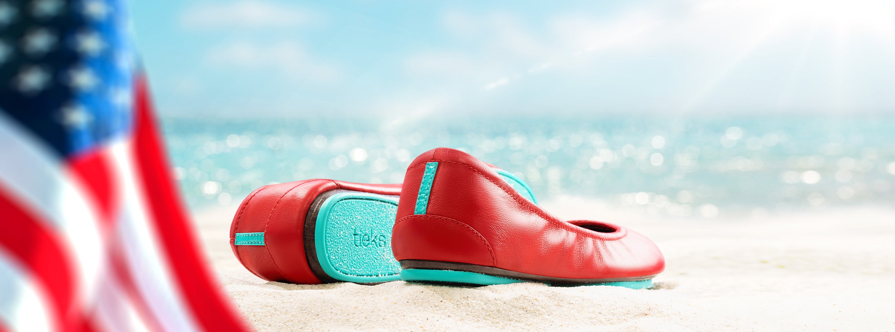 True Love Red For The Fourth Tieks Ballet Flats