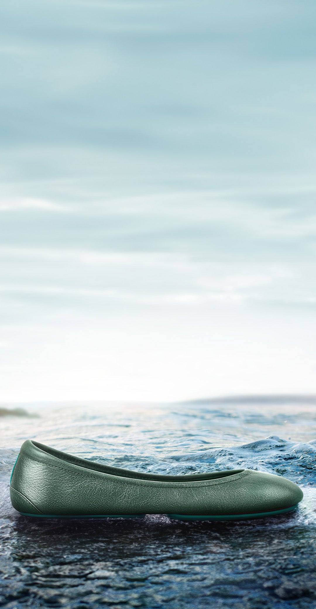 Make Waves In Pacific Green Tieks Ballet Flats