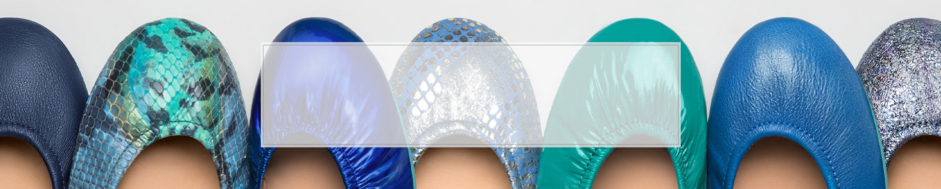 tieks ballet flats in various blue hues