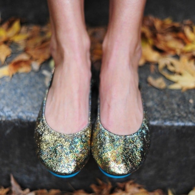 Golden top glitz tieks