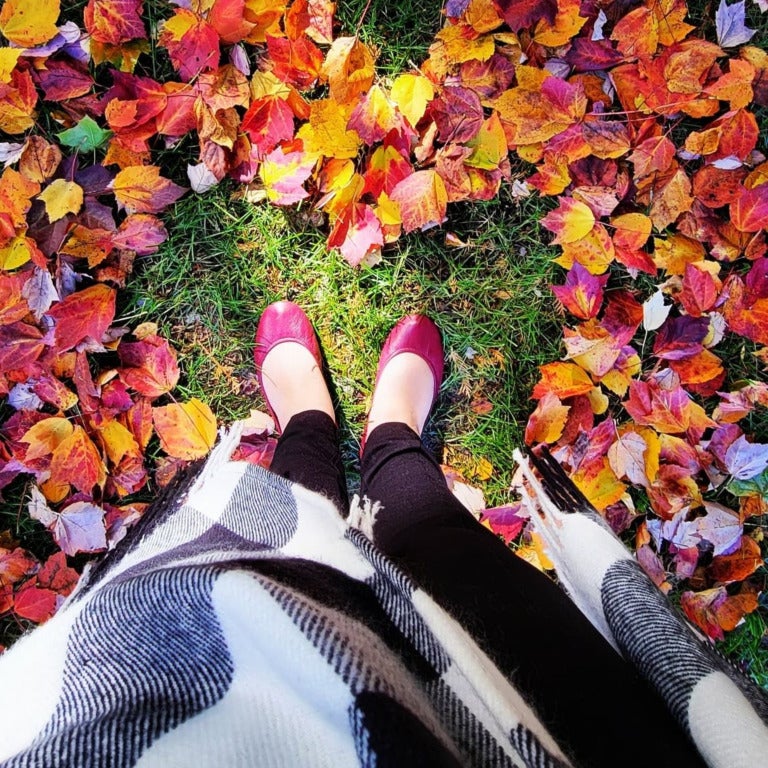 Burgundy Ballet Flats Tieks